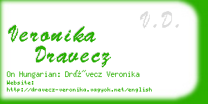 veronika dravecz business card